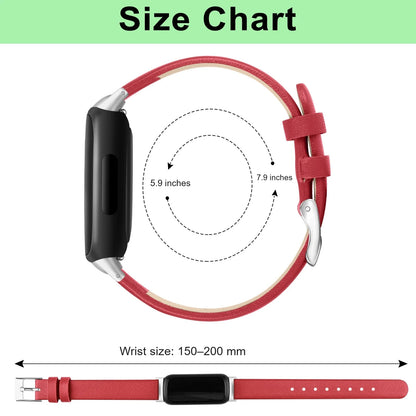 Fitbit Inspire 3, Inspire 2 and Ace 3 Leather Band, Floral and Solid — design detail