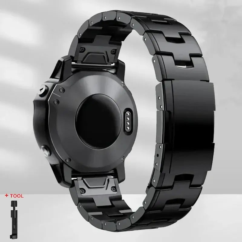Garmin QuickFit Metal Link Band in Black - Style 2