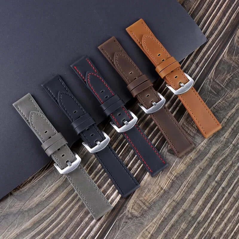 Leather watch strap color comparison for compatible Huawei watches