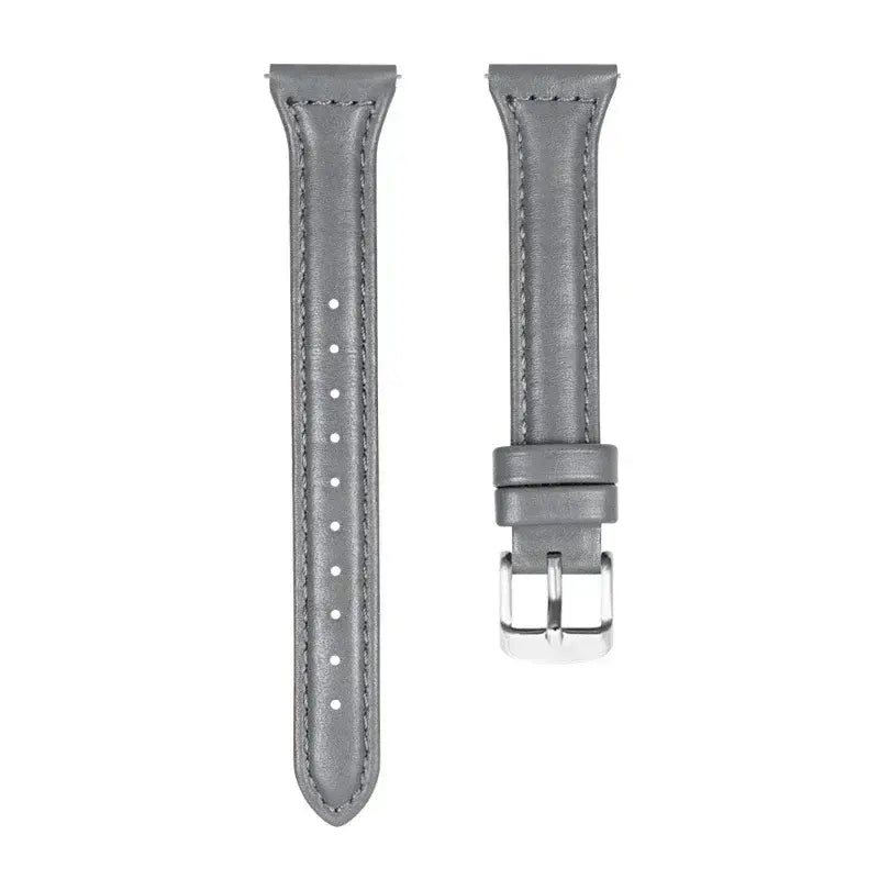 Amazfit Slim Leather Band with Stitched Edges — Gray