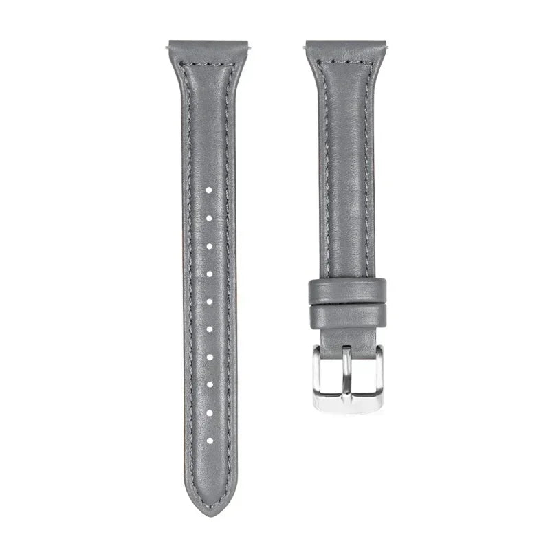 Polar Slim Leather Band with Stitched Edges – Gray
