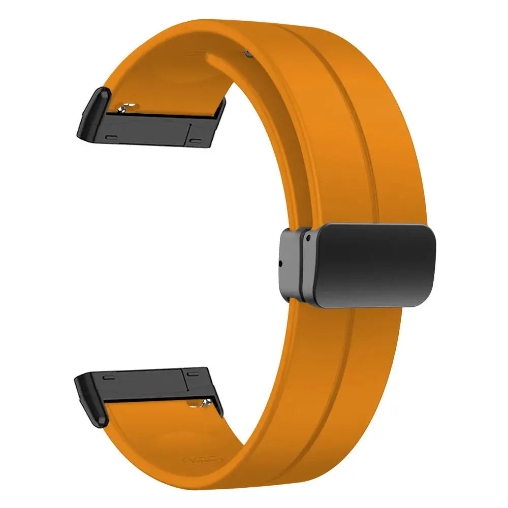Fitbit Versa 3/4 & Sense 1/2 Magnetic Silicone Band - Orange