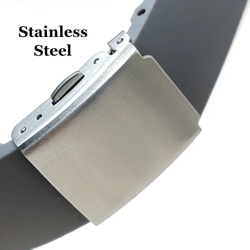 TicWatch Trim-to-Fit Silicone Clasp Band - Metal clasp close-up