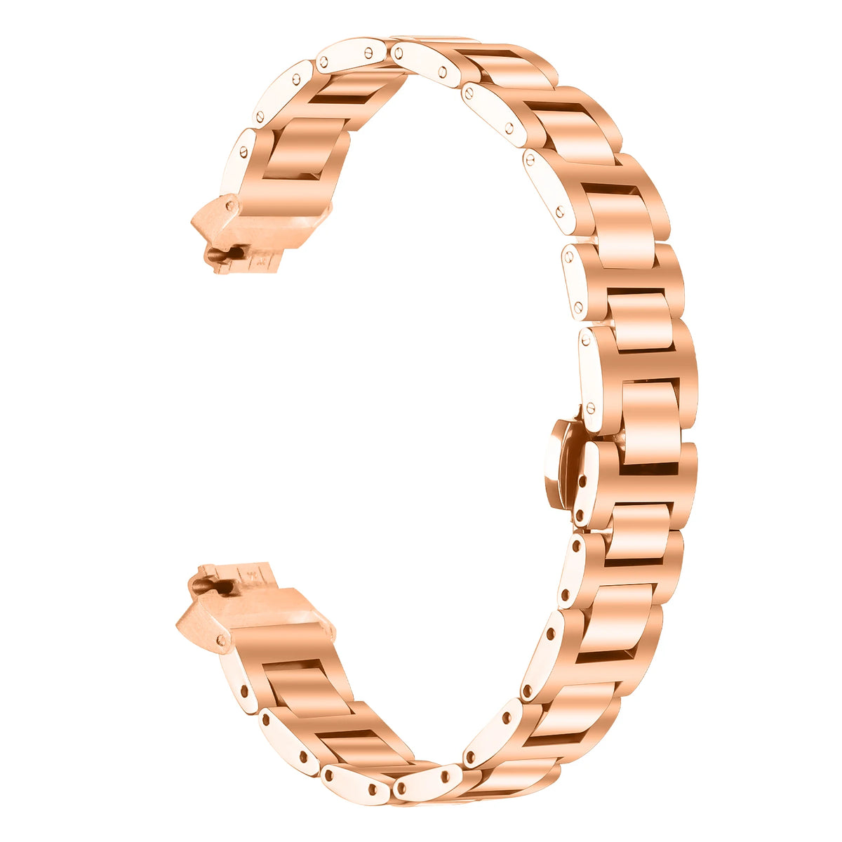 Rose Gold Fitbit Inspire 2, Inspire HR and Ace 3 Stainless Steel Link Band