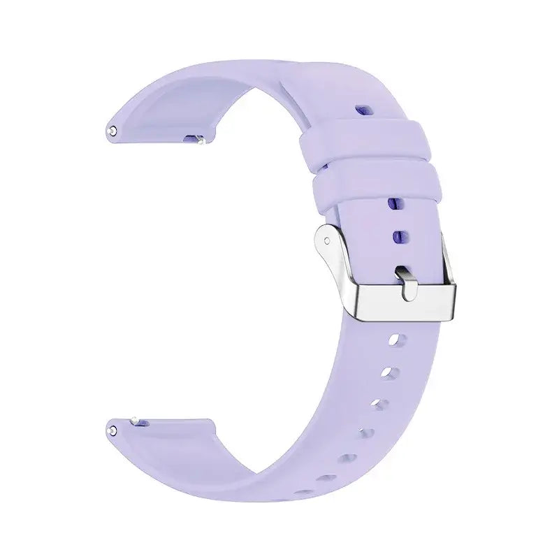 Amazfit Smooth Silicone Watch Band with Pin Buckle - Lavender - Silver Buckle