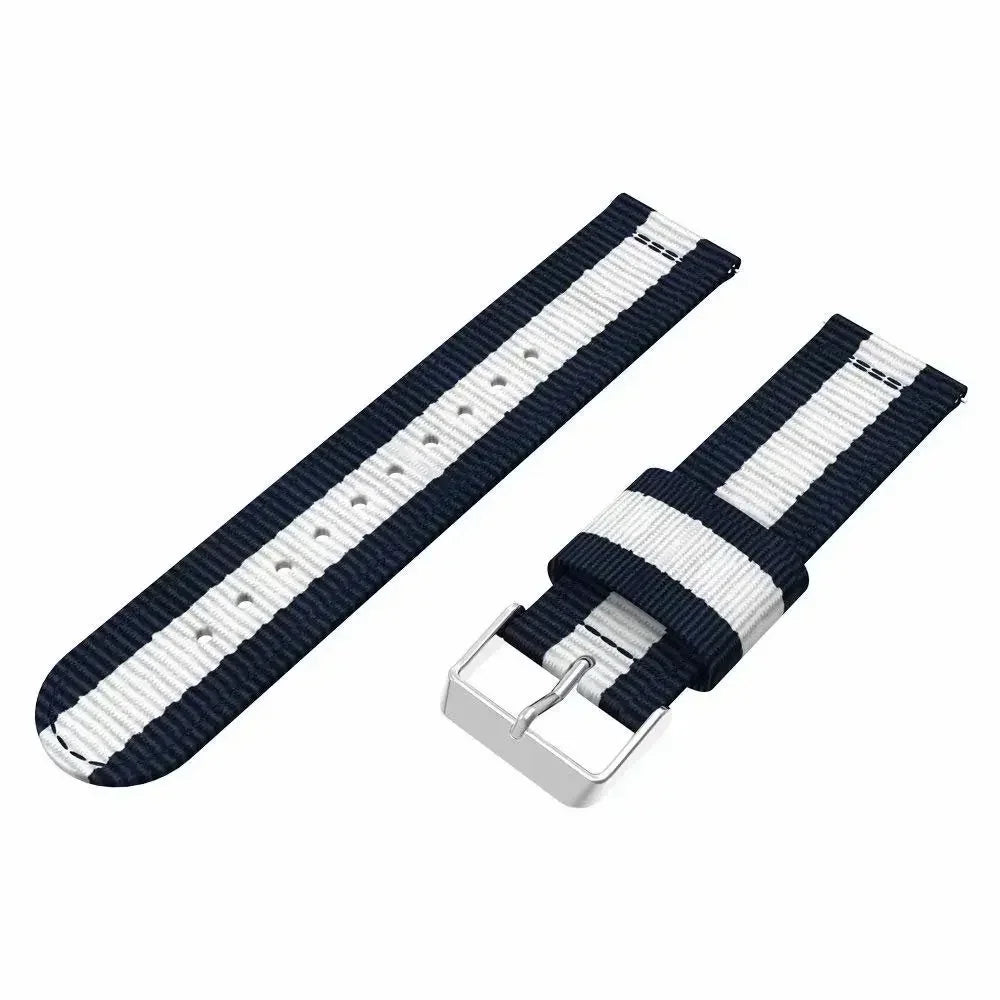 Garmin 20/22mm Quick Release Striped Canvas Nylon Band — material detail
