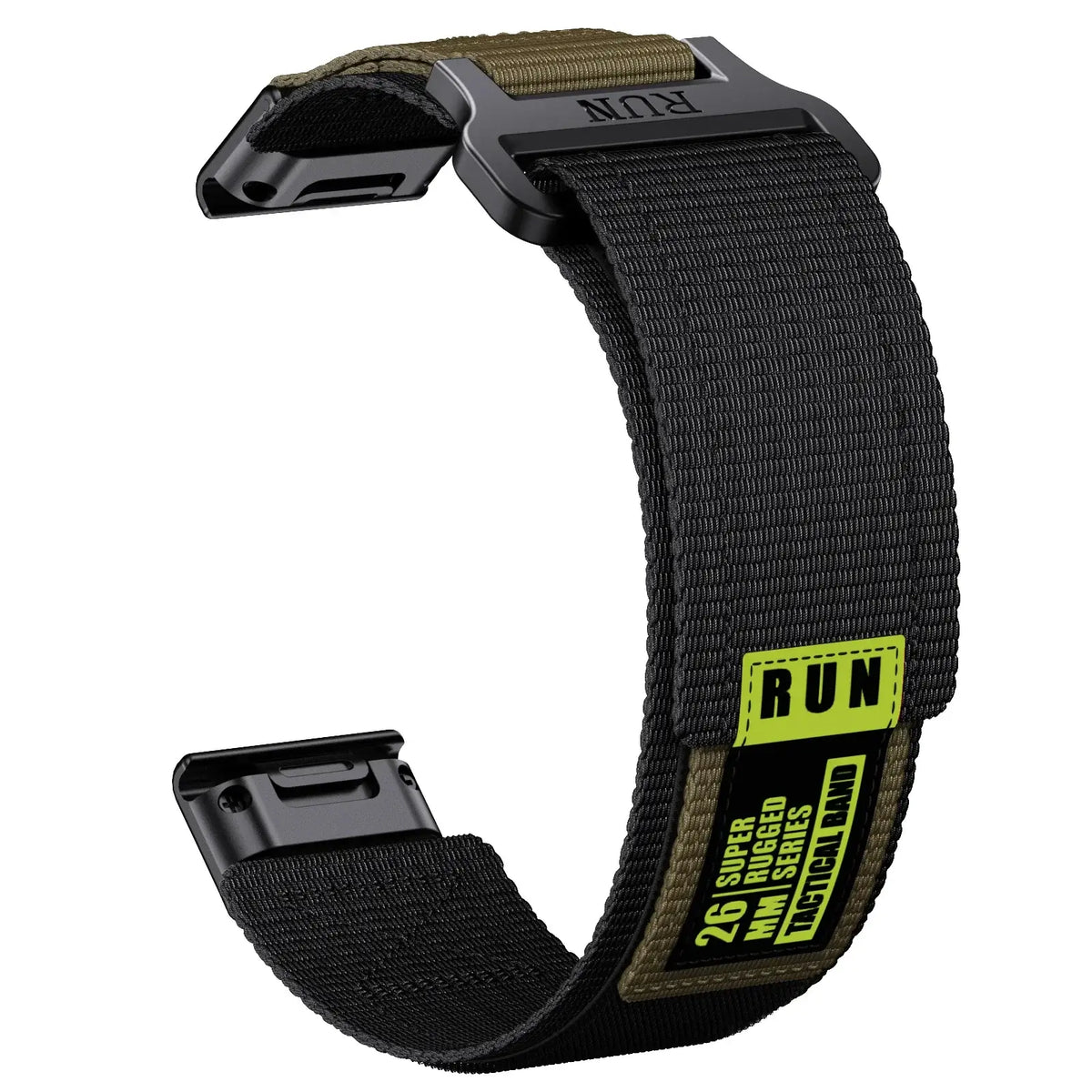 Garmin QuickFit Nylon Sports Loop Band in Black / Olive