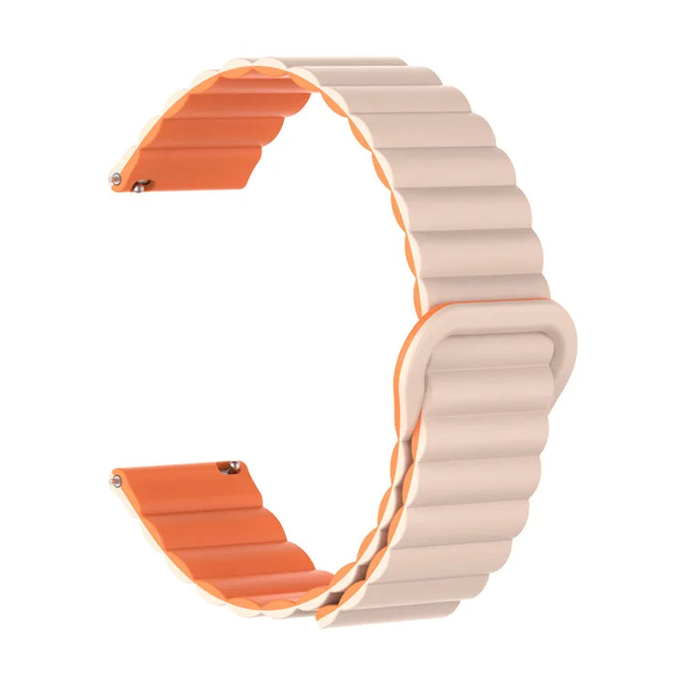 Motorola Moto Ribbed Magnetic Silicone Loop Band — Blush / Orange