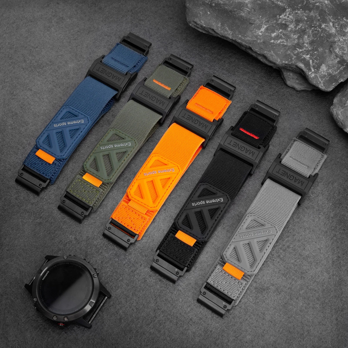 Garmin QuickFit 22/26mm Nylon Sport Band with Magnet Buckle