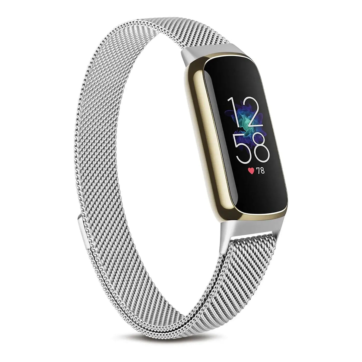 Fitbit Luxe Magnetic Stainless Steel Mesh Band - Silver