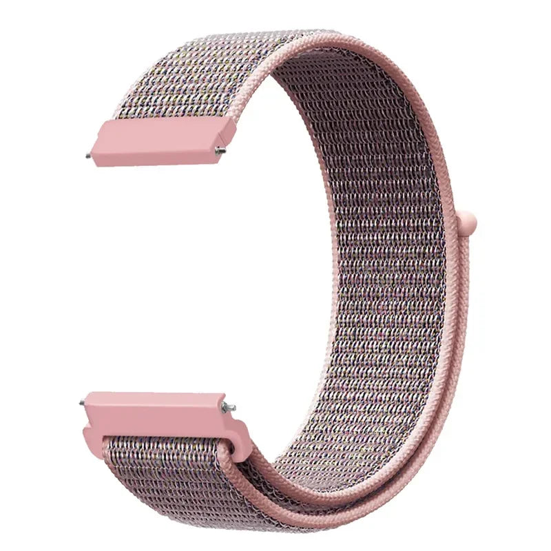 COROS Adjustable Nylon Loop Watch Band in Colors & Camo - Pink Sand