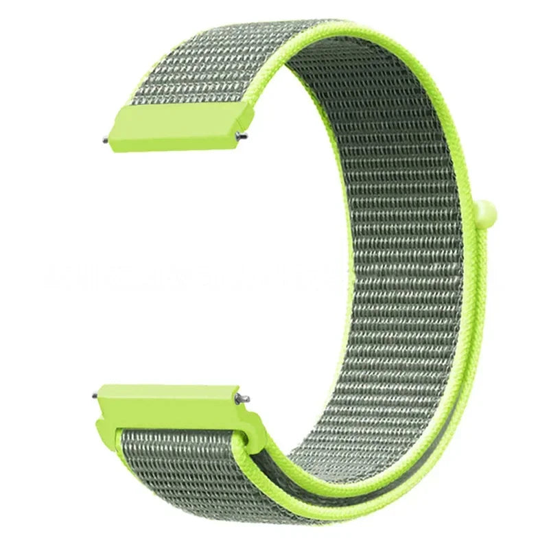 COROS Adjustable Nylon Loop Watch Band in Colors & Camo - Olive / Lime