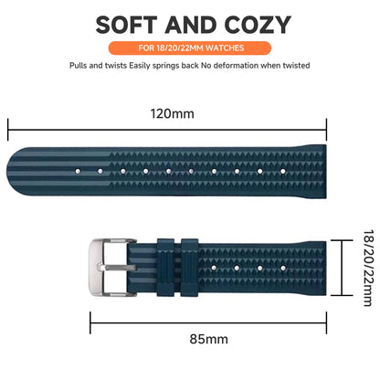 Garmin FKM Rubber Waffle Band — strap dimensions