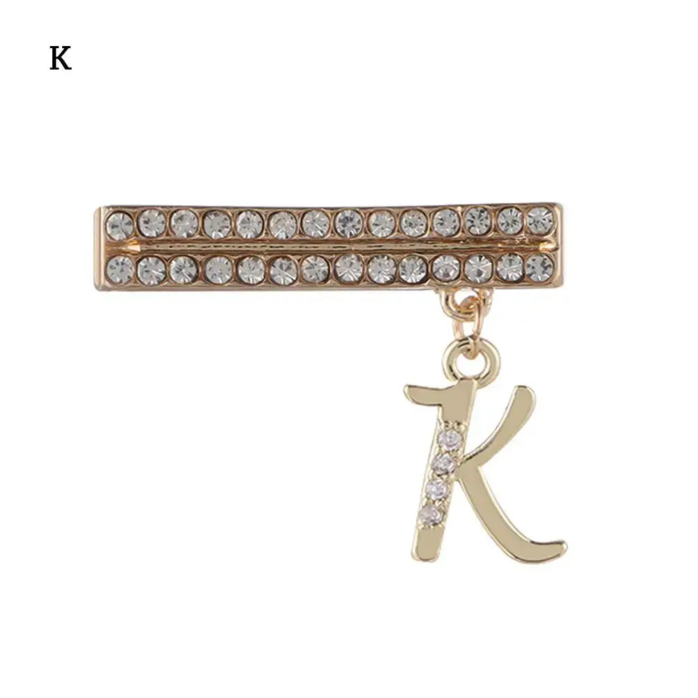 Decorative gold letter charm 'K' with rhinestones for Apple Watch band, adding stylish luxury to your smartwatch.