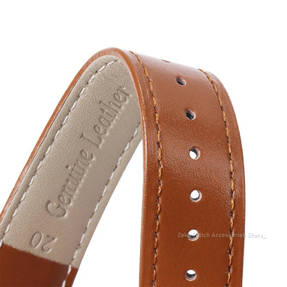 Garmin Slim Calfskin Band — stitched edge close-up