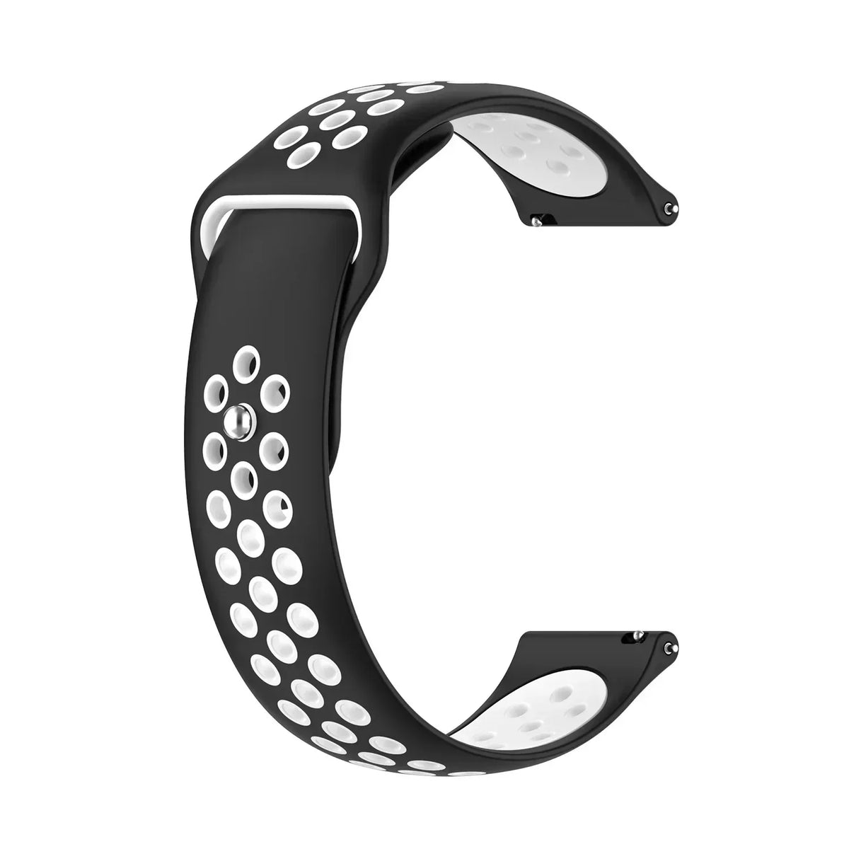 Motorola Moto Perforated Silicone Pin-and-Tuck Band — Black / White