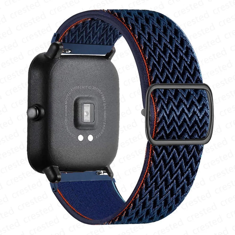 Adjustable Nylon Loop Band for Polar – Navy / Red Chevron