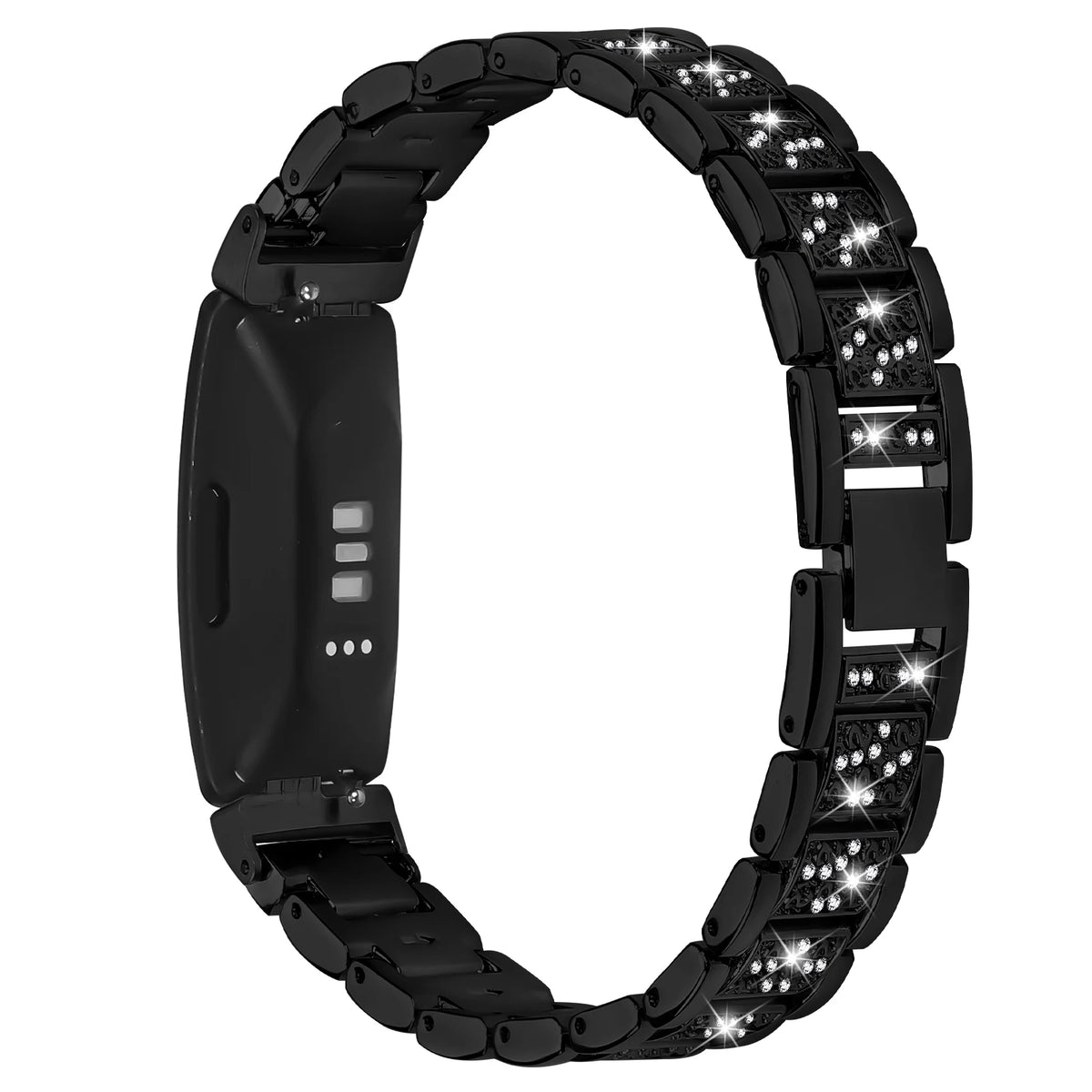 Black Fitbit Inspire 2, Inspire HR and Ace 3 Sparkling Panel Link Band
