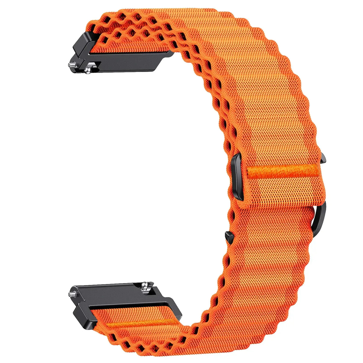 Amazfit Ocean-Style Ribbed Nylon Loop Band — Orange