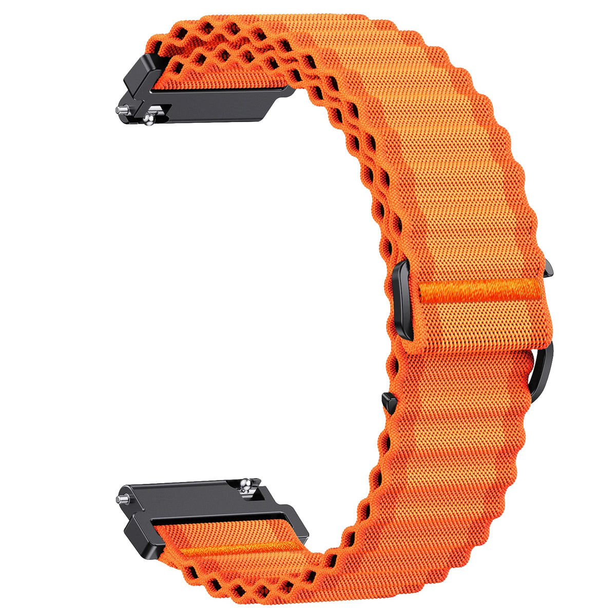 OnePlus Watch Band Quick Fit Nylon Strap Sport Loop Bracelet in vibrant orange color