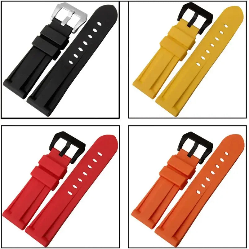 TicWatch Recessed-Panel Silicone Band - Color and buckle comparison