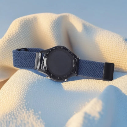 Dark Blue Garmin 18/20/22mm Quick Release Braided Nylon Magnetic Band