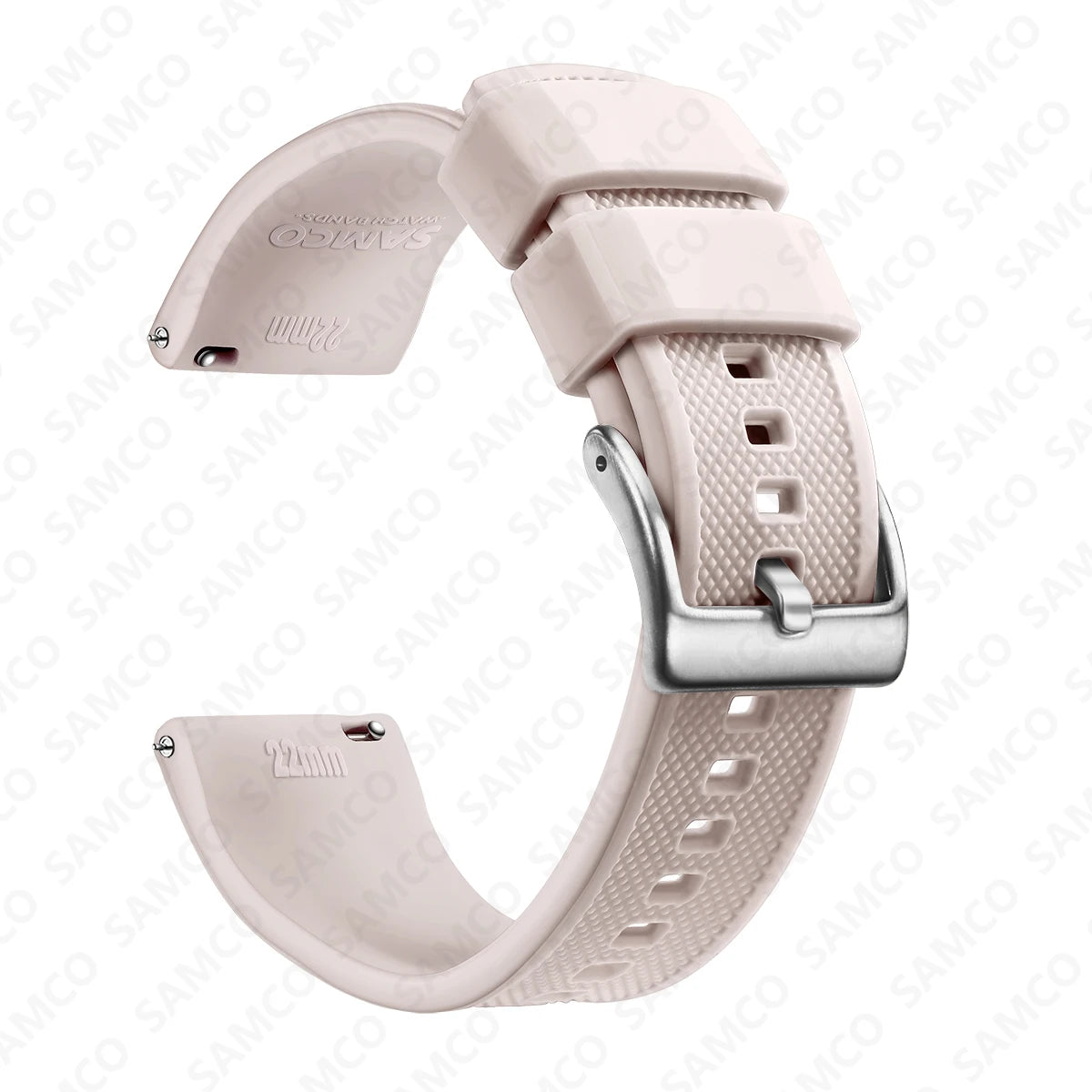 Motorola Moto Textured Silicone Band with Buckle Choices — Light Pink / Silver Buckle