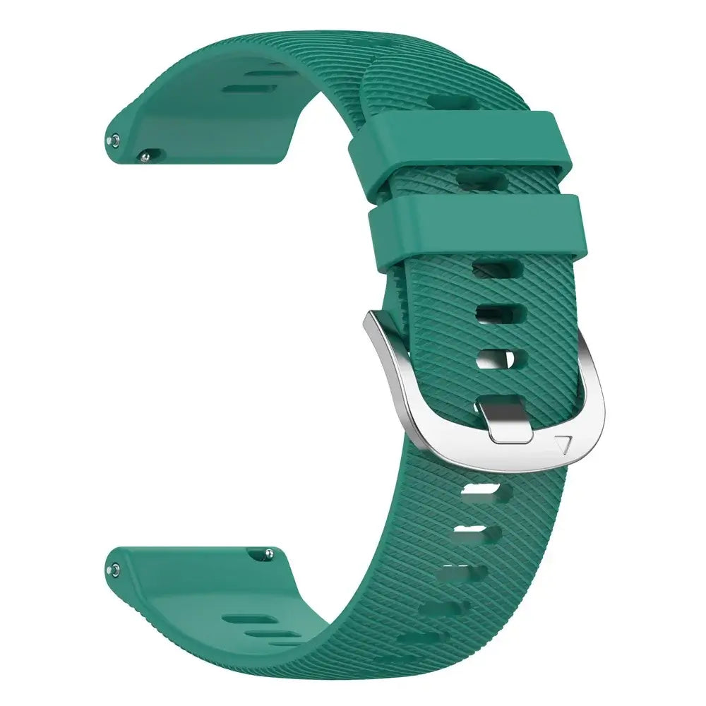 Amazfit Textured Silicone Band with Color and Buckle Options — Teal Green / Silver Buckle