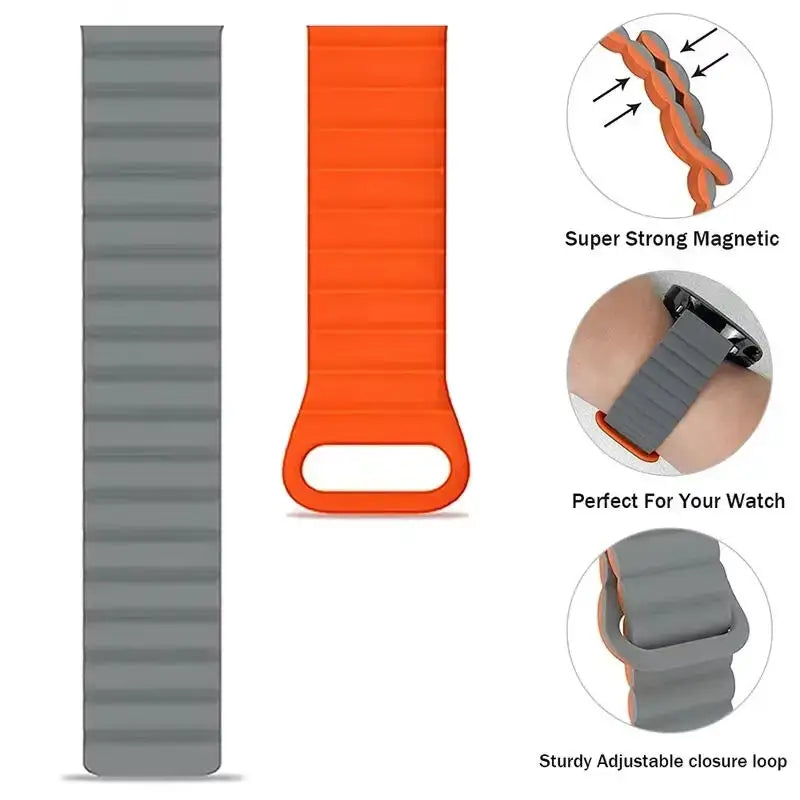 Magnetic overlap closure detail — BandsCo Straps