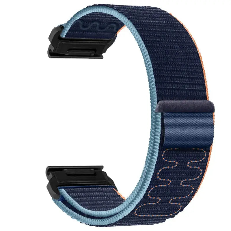 Garmin QuickFit Nylon Hook-and-Loop Band in Navy / Light Blue