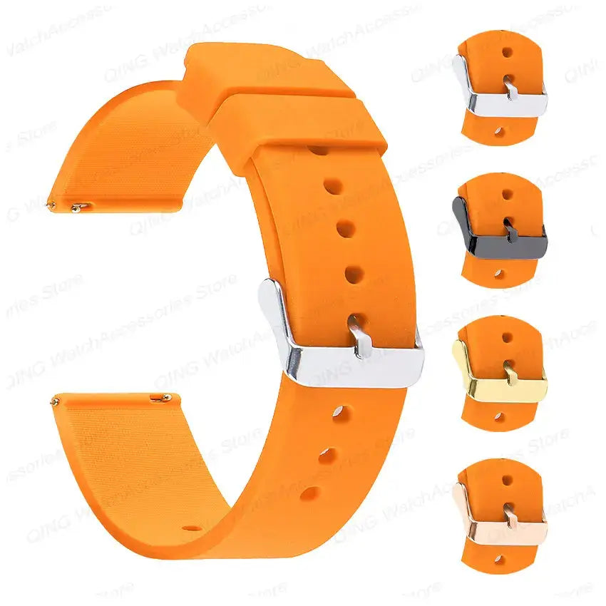 Samsung Galaxy Watch Classic Silicone Buckle Band in Orange