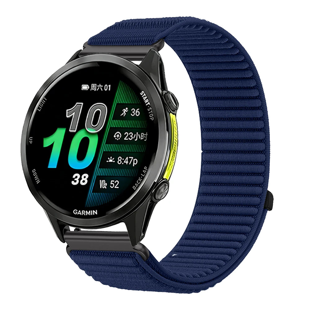 Motorola Moto Ribbed Nylon Sport Loop Watch Band — Midnight Blue