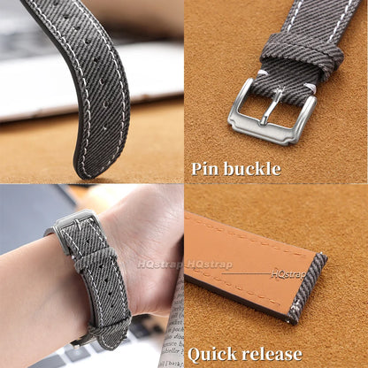 Garmin Denim Band — pin buckle and quick-release pins