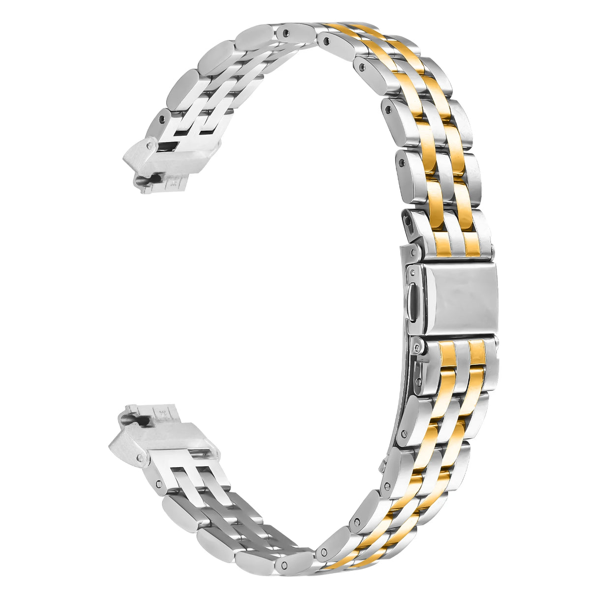 Fitbit Inspire 1/2/HR Slim Multi-Link Steel Band - Silver / Gold