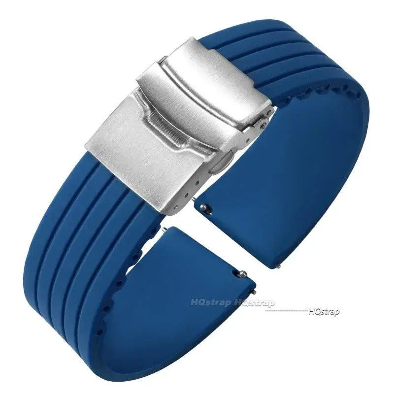 Silicone Folding Clasp Band for Amazfit – Navy Blue