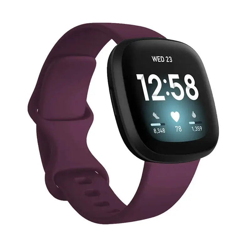 Fitbit Versa & Sense Silicone Double-Loop Band - Burgundy