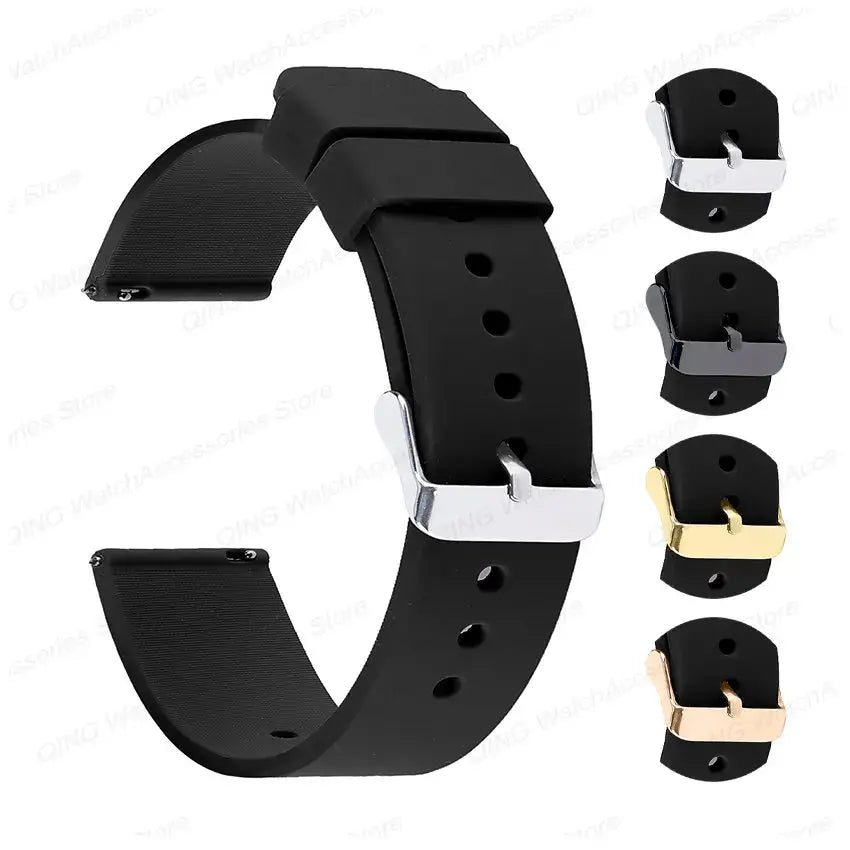 Samsung Galaxy Watch Classic Silicone Buckle Band in Black