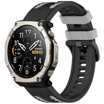 Black / Gray Garmin QuickFit 22/26mm Silicone Band with Contrast Keepers
