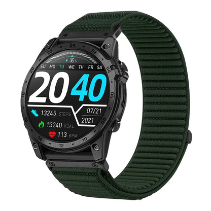 Army Green Garmin QuickFit 20/22/26mm Elastic Woven Nylon Hook-and-Loop Band