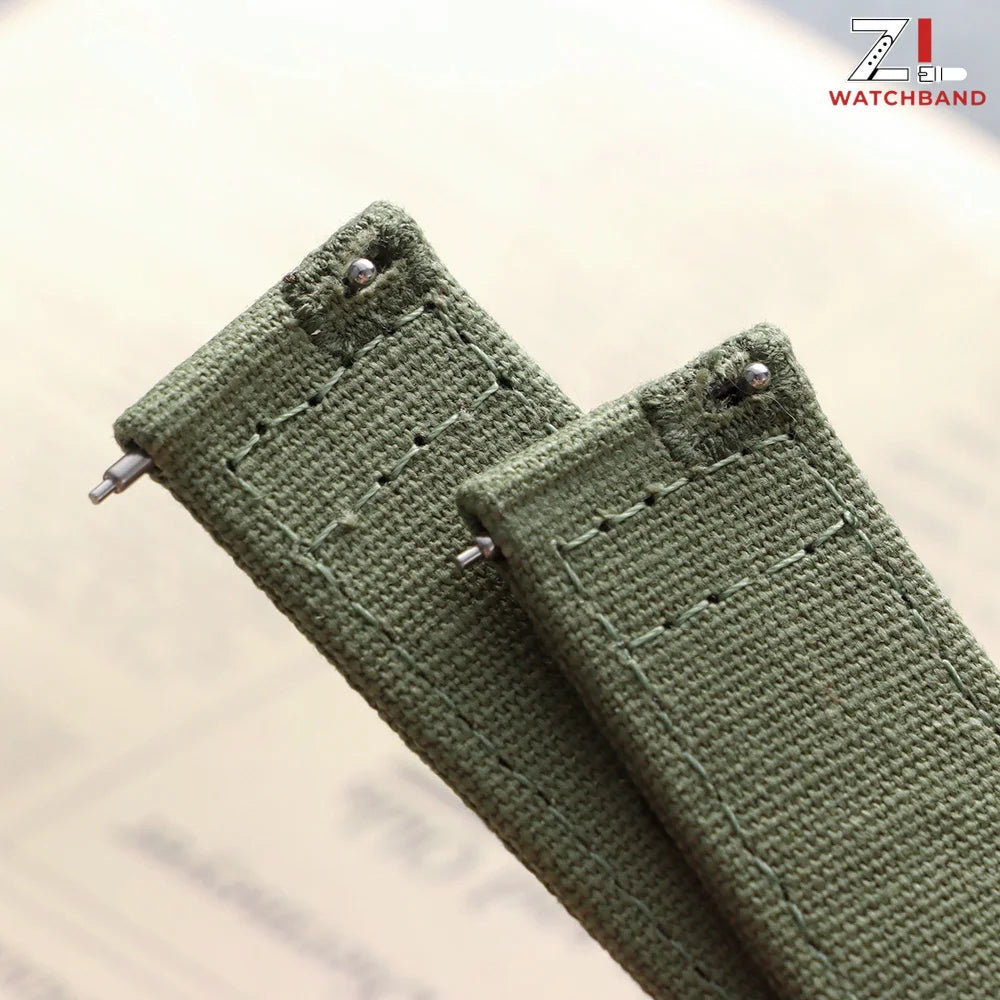 Garmin Stitched Canvas Nylon Band — stitching close-up