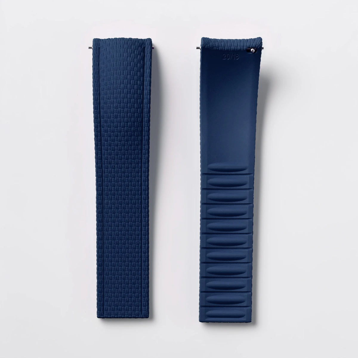 Garmin Curved-End FKM Rubber Band in Navy Blue, strap only