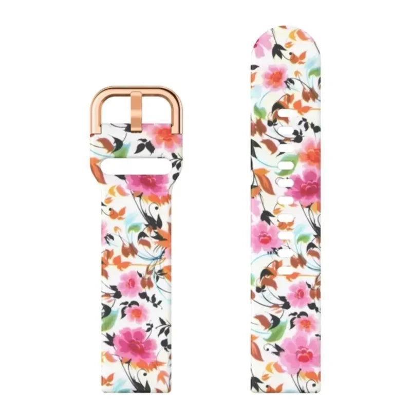 Garmin Printed Silicone Band in Birds and Flowers