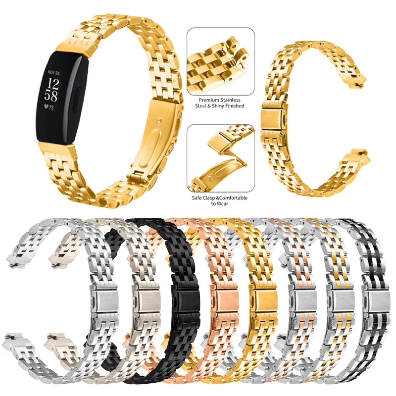 Fitbit Inspire 1/2/HR Slim Multi-Link Steel Band - Multi-link bracelet finish options
