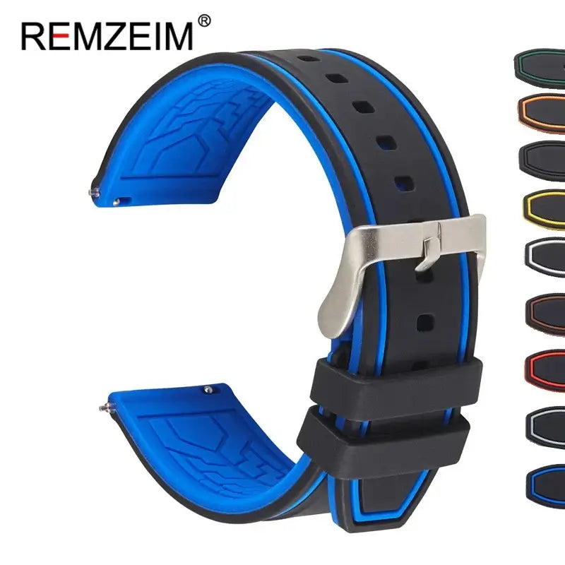 Samsung Galaxy Watch Two-Tone Silicone Band in Black / Blue