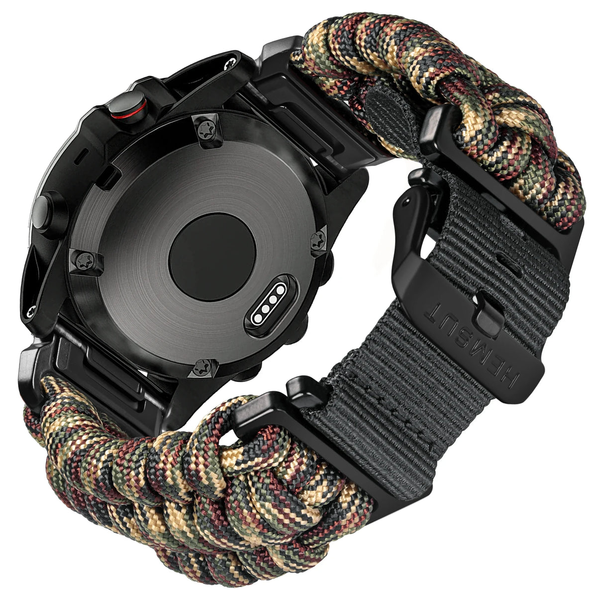 Garmin QuickFit Braided Paracord Band in Red Camo