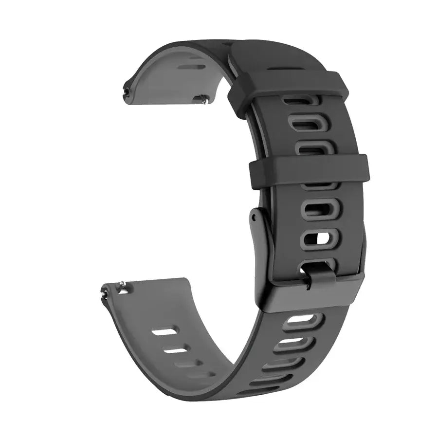 Amazfit Two-Tone Silicone Watch Band with Rectangular Holes - Black / Gray