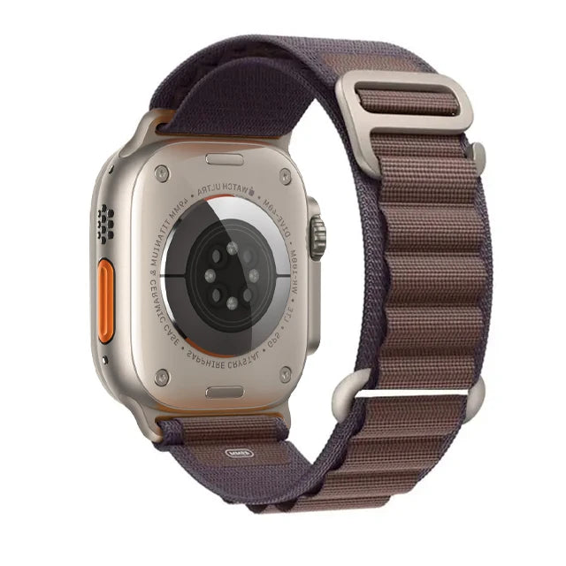 Alpine Style Nylon Apple Watch Loop with Metal Hook in Taupe