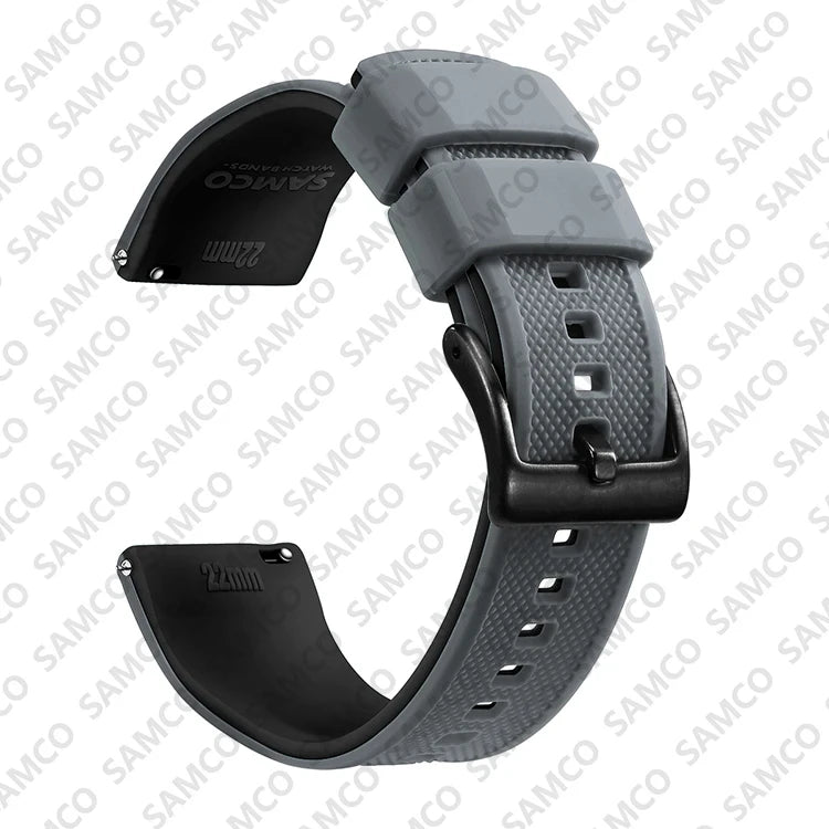 OnePlus Watch Band Quick Release Silicone Strap Sweat Resistant Black for various OnePlus watch models.