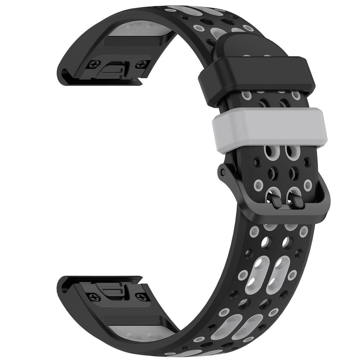 Black / Hot Pink Garmin QuickFit 22/26mm Flexible Two-Tone Vented Silicone Band