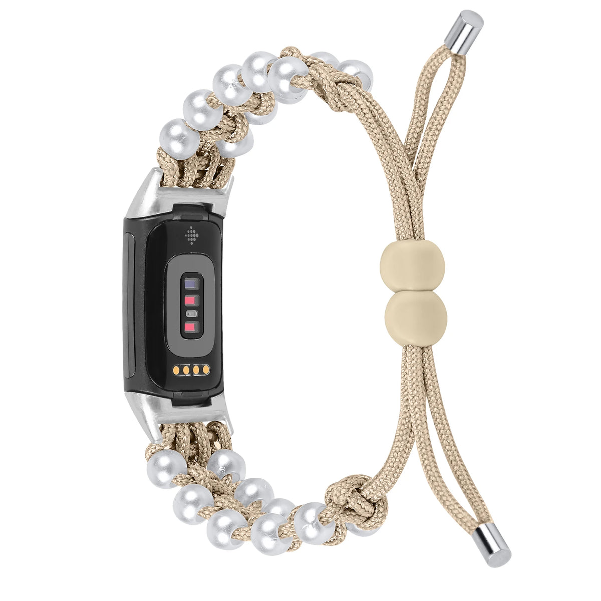 Fitbit Charge 6, 5, 4, 3 and 2 Braided Rope Band with Pearl-Style Beads — product detail